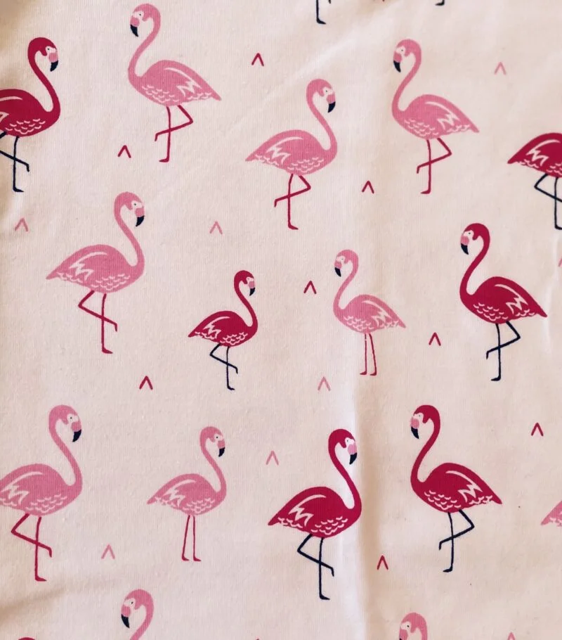 Flamingo Design Cotton Jersey material