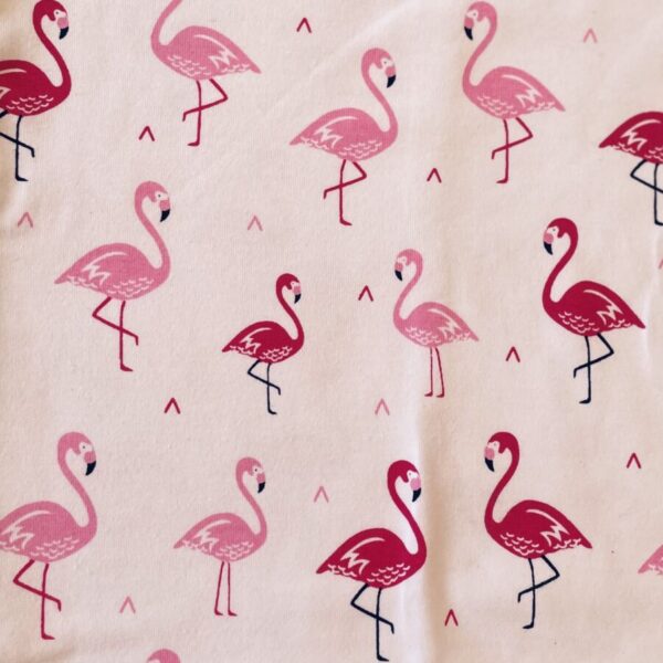 Flamingo Design Cotton Jersey