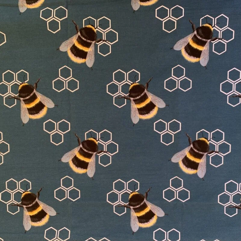 Bees on honeycomb material