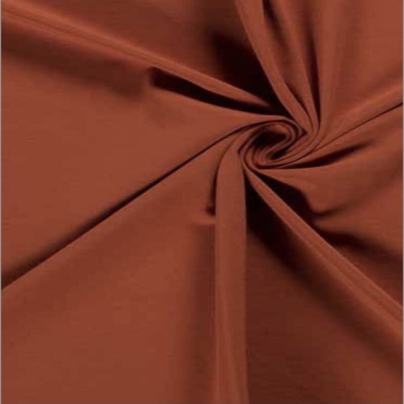 Terracotta Jersey Material swirled round