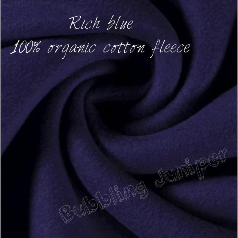 Rich Blue Organic Cotton Fleece