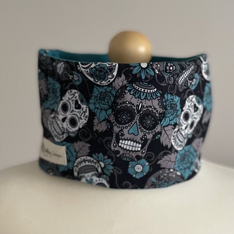 Skulls and Roses Design Neck Warmer