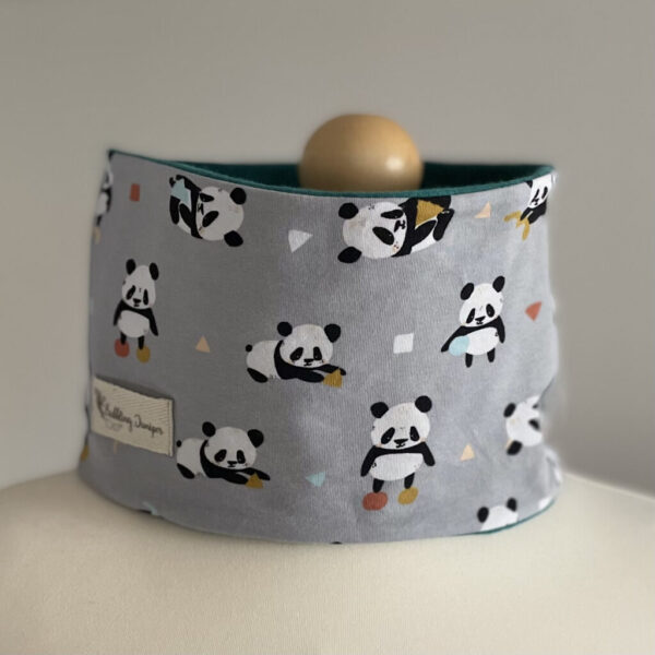 Playful Panda on Grey Design