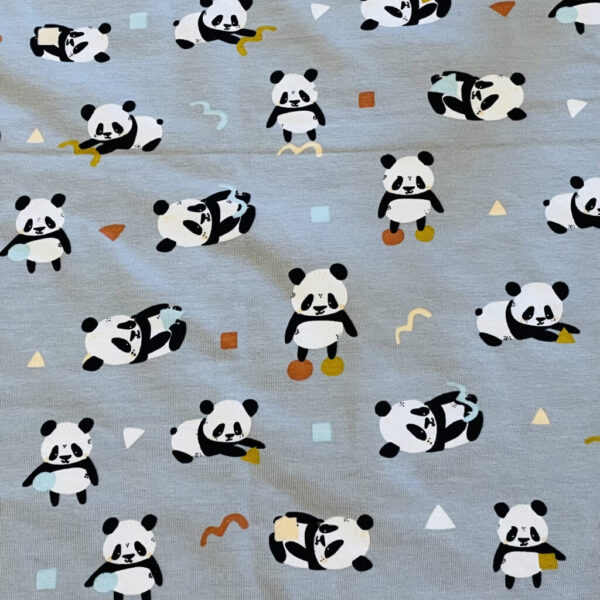 Playful Panda on Grey Design