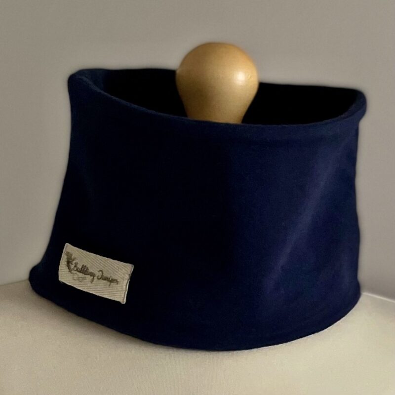 Navy Blue Neck warmer with Navy Fleece Lining