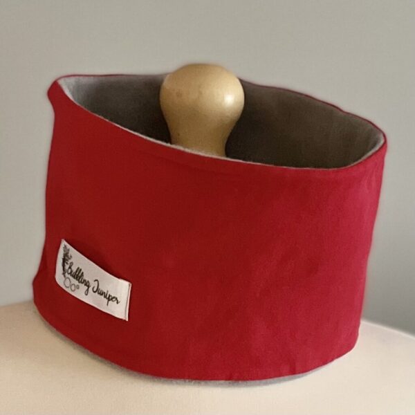 Red Cotton Jersey Material Neck Warmer lined with fleece